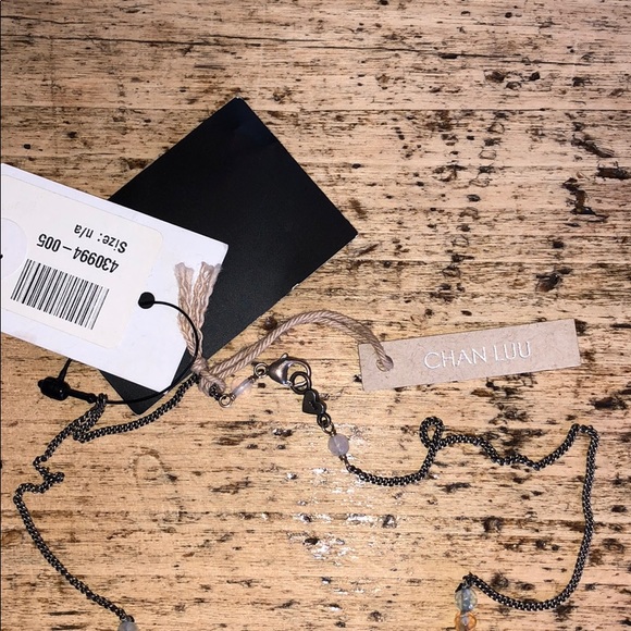 Chan Luu Silver Plated Aqua & Fire Agate Necklace - Picture 8 of 8